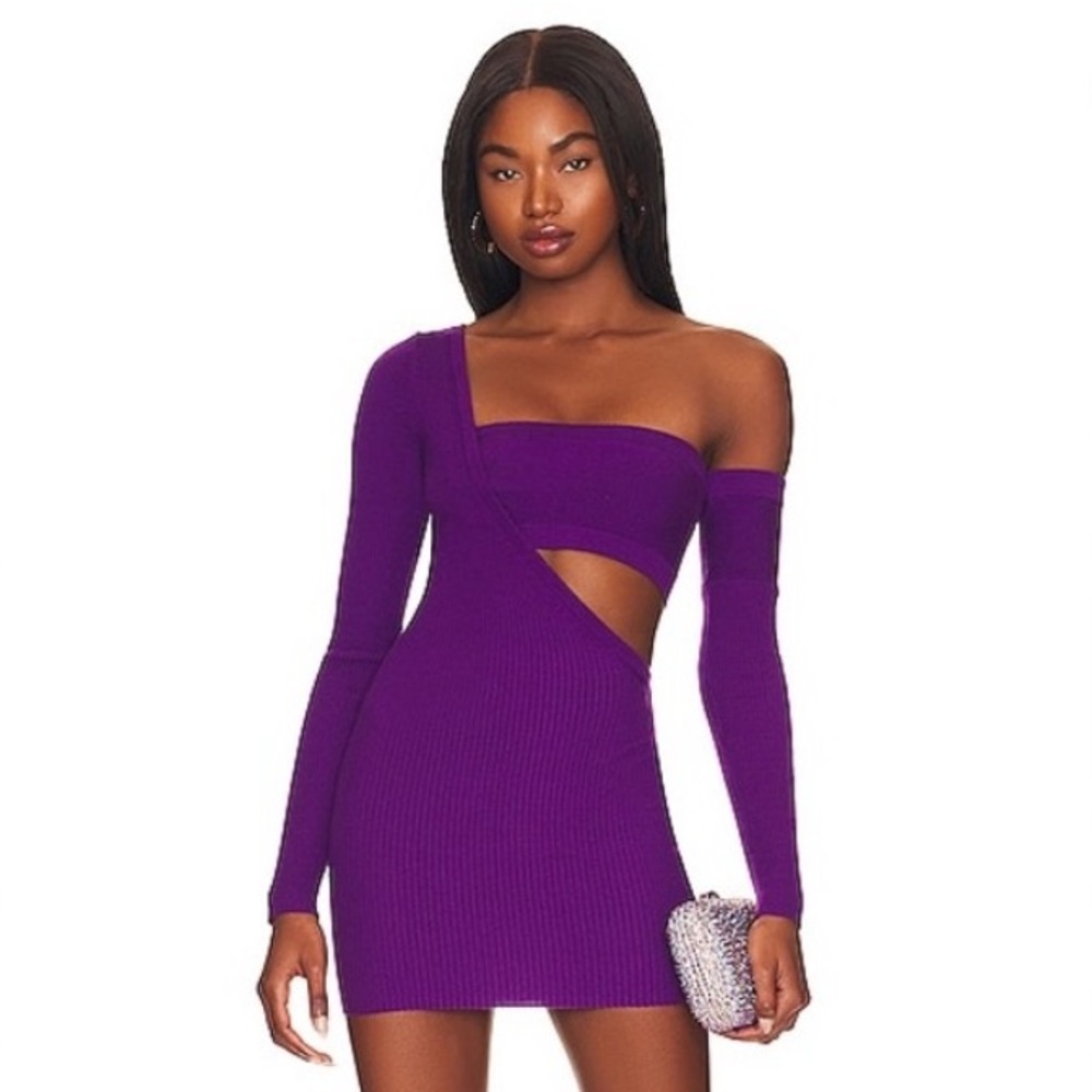 Camila Coelho Purple Cutout Dress